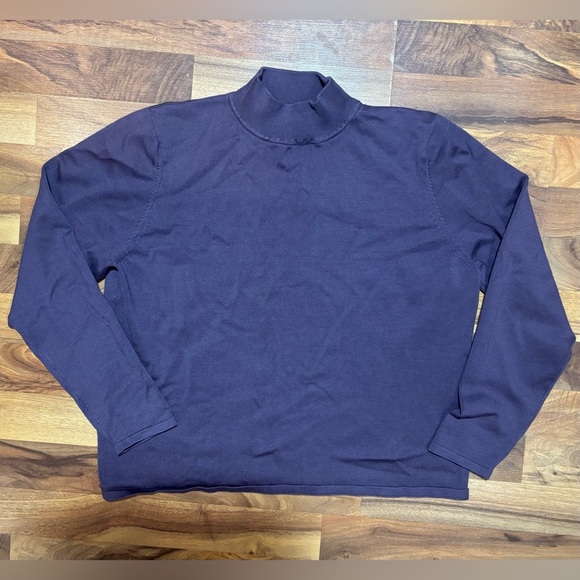Pendleton Mock Neck Silk Blend Sweater Women’s Size XL Purple Office Business - Picture 4 of 6